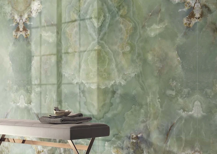 Onix Jade large-format porcelain surface, made in Spain